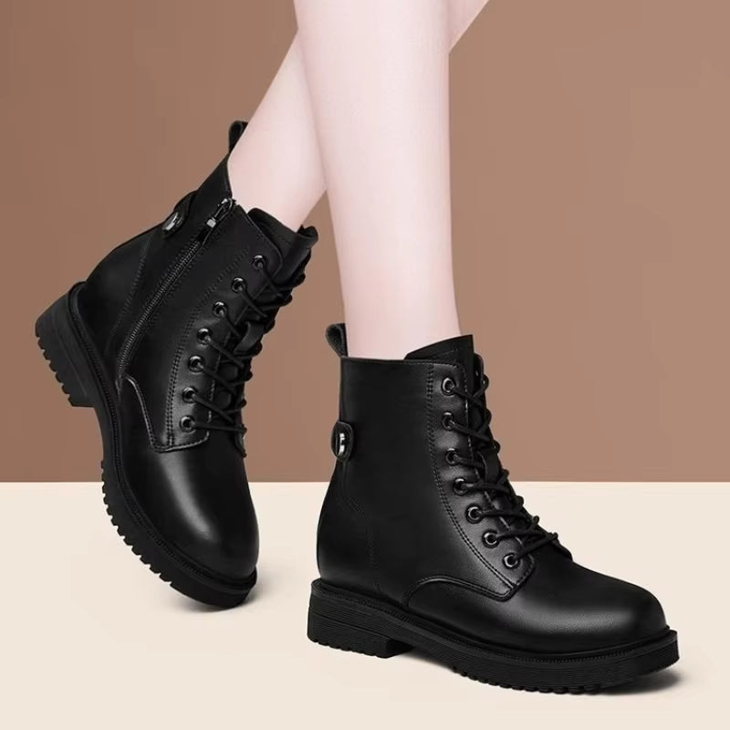 Women New Winter Black Short Boots Outdoor Non Slip Walking Shoes Casual Thick Soled Chelsea Boots Fashion Comfort Shoe Botas De