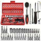 Professional Household Hardware Tool Set/Car Repair Tool Set: Ratchet Torque Wrench, Wrench, Screwdriver, Socket Combination - Very Suitable for Bicycle and Car Repair! Men'S Gifts, Black Friday Gifts, Christmas Gifts