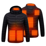 Men'S Women'S USB Heated Jackets Winter Outdoor Electric Heating Jackets Warm Thermal Coat Clothing Heatable Vest Black Blue Red